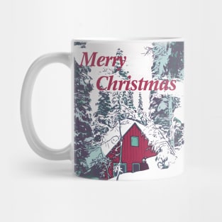 Fasbytes Xmas, Merry  Christmas Typography Snow Mug